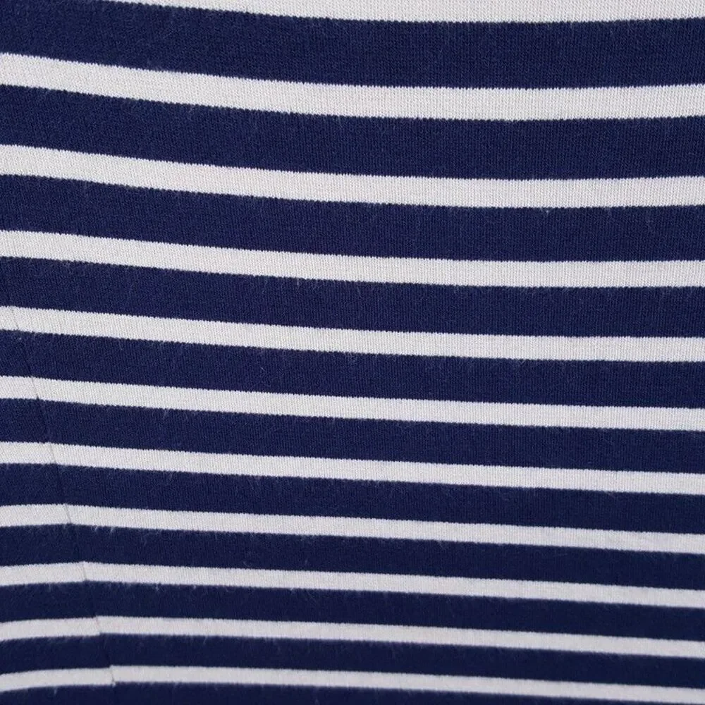 TORY BURCH Dress Womens Small Navy Stripe Pullover Stretch Sheath CALLAN